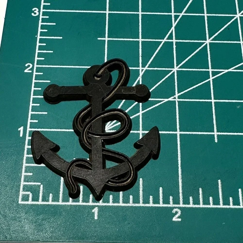 Nautical Fouled‎ Anchor Charm Black Magnet 2.25 Inch